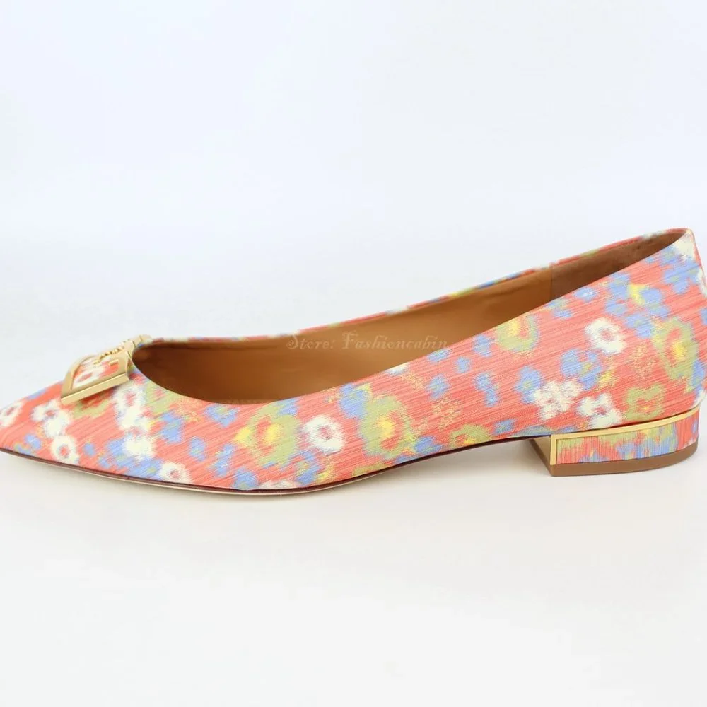 NEW Tory Burch Gigi Floral Ballet Flats, US 10.5M, Pointed Toe